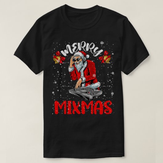 Merry Mimas Cool Merry Xmas Santa DJ Traaring Sung T-Shirt (Design vorne)