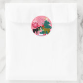 Merry Min Buttone Runder Aufkleber (Tasche)