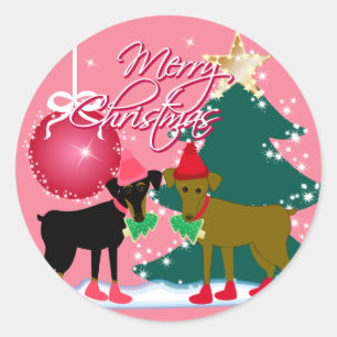 Merry Min Buttone Runder Aufkleber