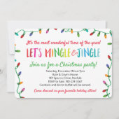Merry Mingle und Jingle Christmas Lights Party Einladung (Vorderseite)