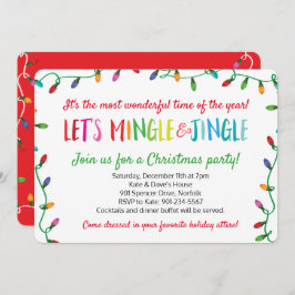 Merry Mingle und Jingle Christmas Lights Party Einladung