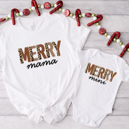 "Merry Mini" Mommy and Me Boho Weihnachten Baby Strampler