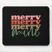 Merry Mini Retro Groovy Christmas Holidays Toddler Mousepad (Vorne)