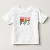 Merry Mini Retro Groovy Weihnachtsferien Kleinkind T-shirt (Vorderseite)