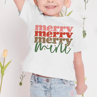 Merry Mini Retro Groovy Weihnachtsferien Kleinkind T-shirt