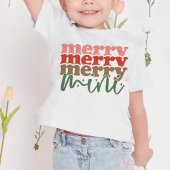 Merry Mini Retro Groovy Weihnachtsferien Kleinkind T-shirt