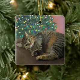 Merry Mischief - Christmas Kitty Keramikornament