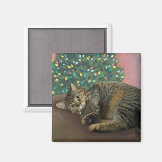 Merry Mischief - Christmas Kitty Magnet (Vorderseite/Rückseite)