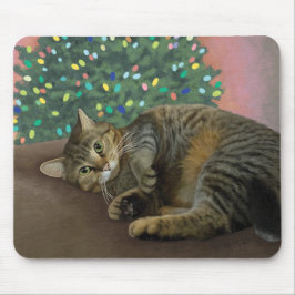 Merry Mischief - Christmas Kitty Mousepad