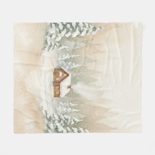 Merry Mist Cozy Fleece Blanket – 50"x60" (Vorderseite (Horizontal))