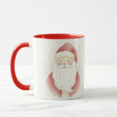 Merry Mist Watercolor Santa Kids Mug | Jolly Chris Tasse (Links)
