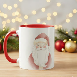 Merry Mist Watercolor Santa Kids Mug | Jolly Chris Tasse