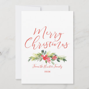 Merry Mistletoe Aquarell Mitteilungskarte