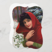 Merry Mistletoe Maiden Einladung (Vorne/Hinten)