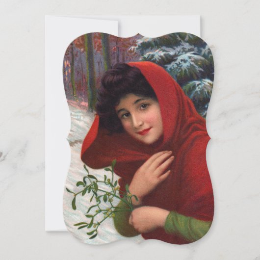 Merry Mistletoe Maiden Einladung (Vorderseite)