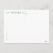 Merry Mistletoe Maiden Postcard Feiertagspostkarte (Rückseite)