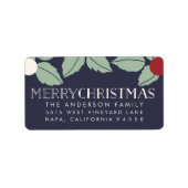Merry Mistletoe | Überdeckte Rücksendeadresse Adressaufkleber (Vorne)