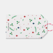 Merry Mistletoe Weihnachtsfeiertag Geschenkanhänger (Vorderseite (Horizontal))
