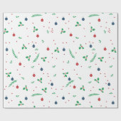Merry Mistletoe Weihnachtswrapping Paper Geschenkpapier (Flach)