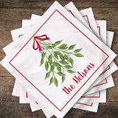 Merry Mistletoe White Berries Serviette