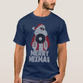 Merry Mixmas Vinyl DJ Santa Claus Father Christmas T-Shirt (Vorderseite)