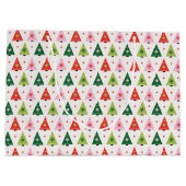 Merry & Mod Retro Weihnachtsbaum Große Geschenktüte (Rückseite)