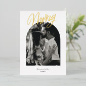 Merry Modern Arch Folien Feiertagskarte (Stehend vorne)