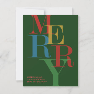 MERRY Modern Bold Foto Weihnachten