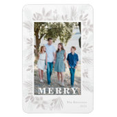 Merry Modern Christmas Flexible Foto Magnet (Vertikal)
