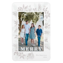 Merry Modern Christmas Flexible Foto Magnet