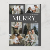 Merry Modern Gray 5 Foto Weihnachten (Vorderseite)
