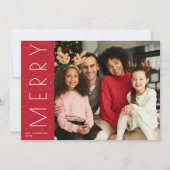 MERRY | Moderner, trendiger Urlaub Feiertagskarte (Vorderseite)