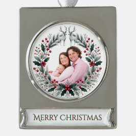 Merry Moments – Customizable Christmas Keepsake Banner-Ornament Silber
