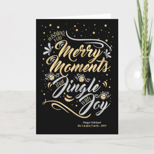 Merry Moments Jingle mit Joy Gold Silver Custom Feiertagskarte