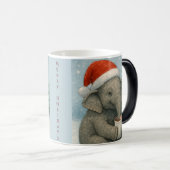 Merry Moments with a Cocoa-Loving Elephant Holiday Verwandlungstasse (VorderseiteRechts)