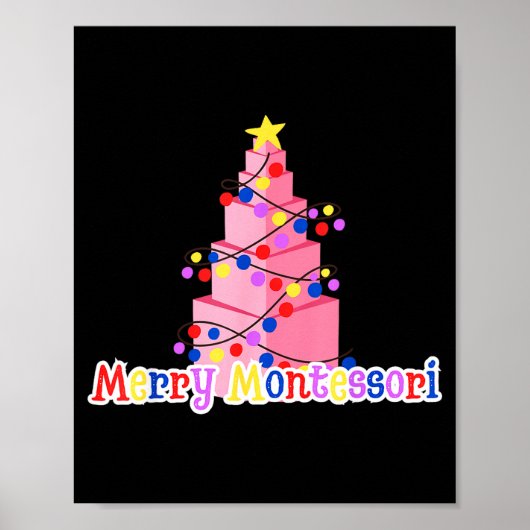 Merry Montessori Nk Tower Christmas Tree Teacher S Poster (Vorne)