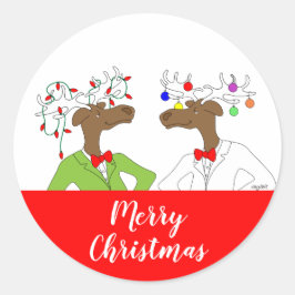 Merry Moose Sticker