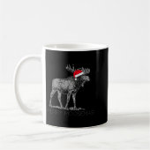 Merry Moosemas Christmas Moose With Santa Hat  Kaffeetasse (Links)