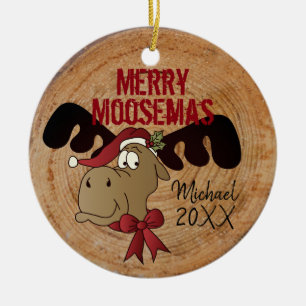 Merry Moosemas Keramik Ornament