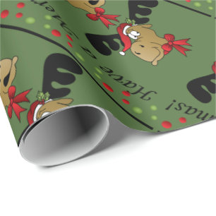Merry Moosemas Weihnachten Geschenkpapier
