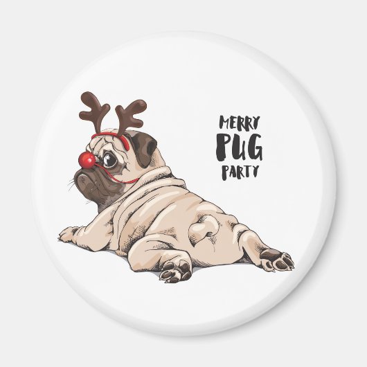 Merry Mops Party Magnet (Vorne)