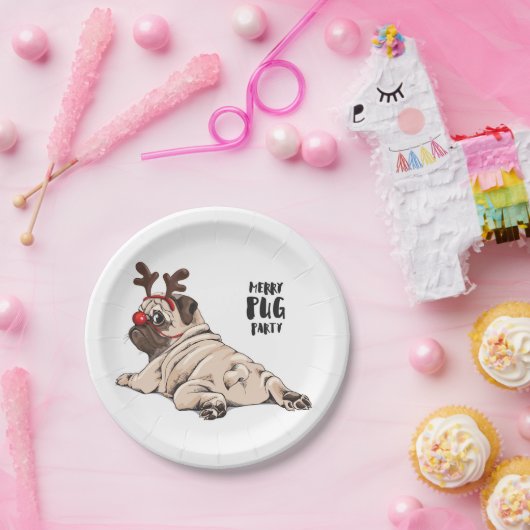 Merry Mops Party Pappteller (Party)