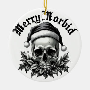 Merry Morbid Gothic Skull Ornament