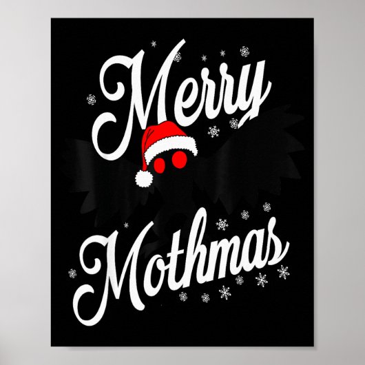 Merry Mothmas Santa Mothman Cute Mothman Christmas Poster (Vorne)