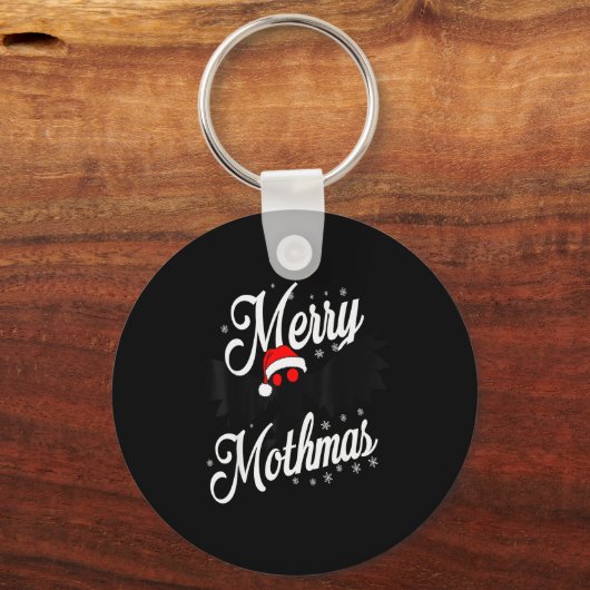 Merry Mothmas Santa Mothman Cute Mothman Christmas Schlüsselanhänger (Vorderseite)