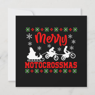Merry Motocrossmas Motorrad Santa Claus Ugly Xma Einladung