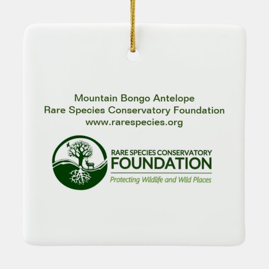 Merry Mountain Bongo Antelope! Keramikornament (Rückseite)
