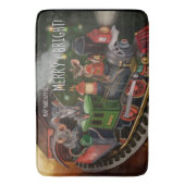 Merry Mouse Holiday Train Badematte (Vorderseite Vertikal)