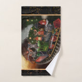 Merry Mouse Holiday Train Badhandtuch Set (Handtuch)