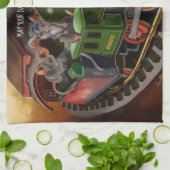 Merry Mouse Holiday Train Geschirrtuch (Gefaltet)